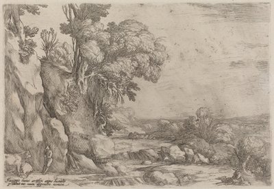 Landschap met Rustende Herder door Ercole Bazicaluva