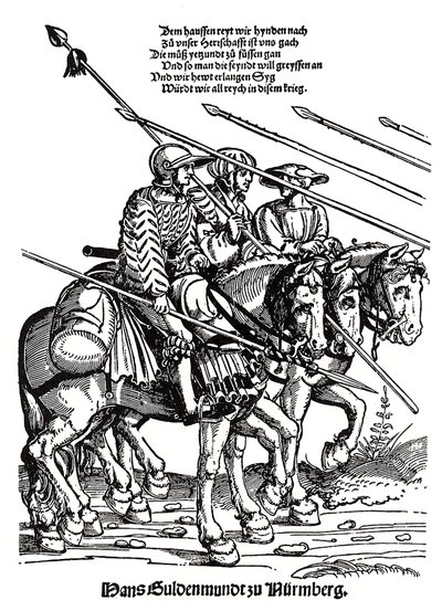 Militaire campagne van de Landsknechten door Erhard Schon