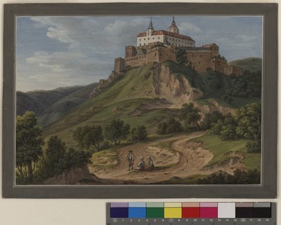Uitzicht op Kasteel Forchtenstein in Hongarije door Erich Lessing
