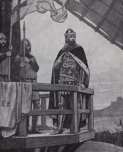Koning Edward III bij de Slag bij Crecy, Frankrijk, 26 augustus 1346 door Ernest (after) Board