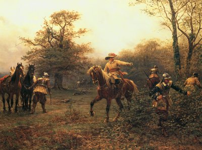 De Boscobel Eik (kleurenlitho) door Ernest (after) Crofts