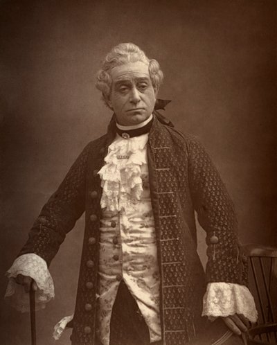 David James, Britse acteur, in David Garrick, 1887 door Ernest Barraud
