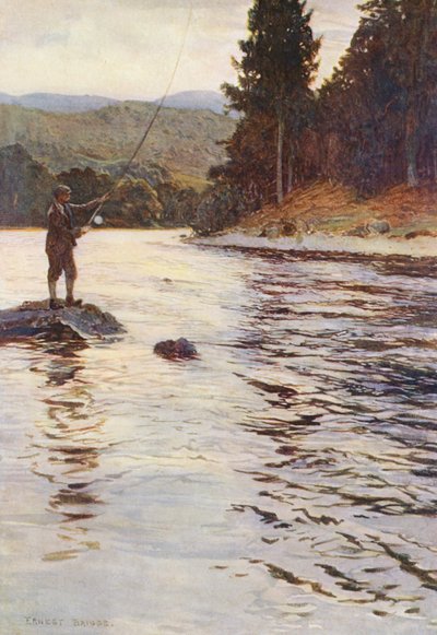 Zalmvissen op het Faskally-water door Ernest Edward Briggs