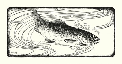 Zalm gevangen door Ernest Edward Briggs