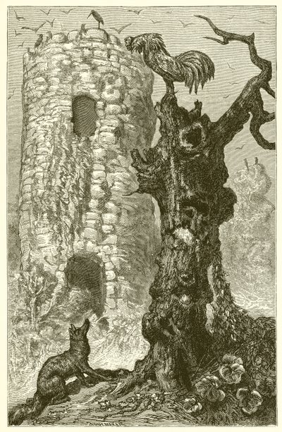 De haan en de vos door Ernest Henry Griset