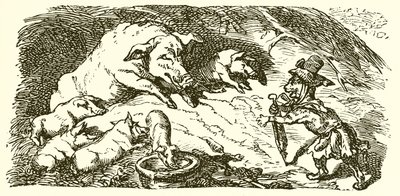 De adelaar, de kat en de zeug door Ernest Henry Griset