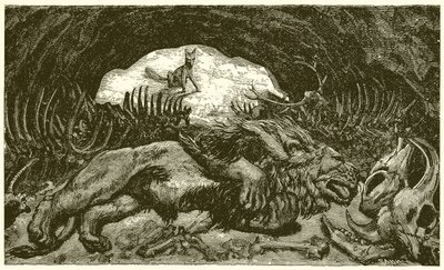 De vos en de zieke leeuw door Ernest Henry Griset