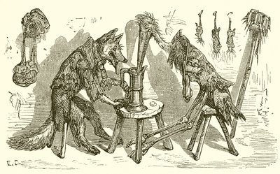 De vos en de ooievaar door Ernest Henry Griset