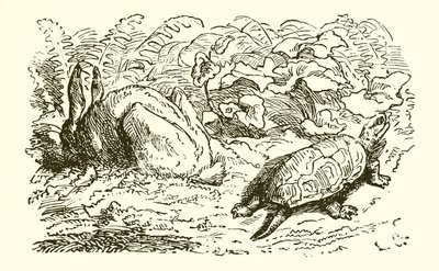 De haas en de schildpad door Ernest Henry Griset