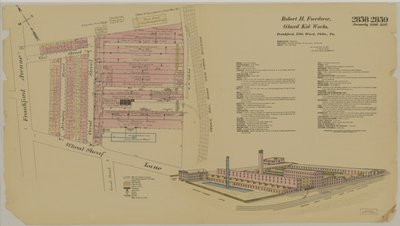 Frankford Ave. en Wheatsheaf Lane, Hexamer General Surveys, 1895 door Ernest Hexamer