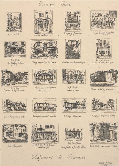 Eerste serie, classificaties van gravures door Ernest Laborde