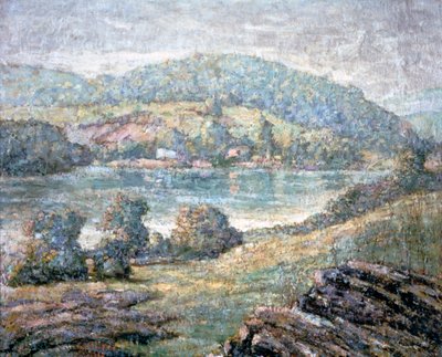 Ochtendlicht, Rivierdal, Connecticut, 1919 door Ernest Lawson