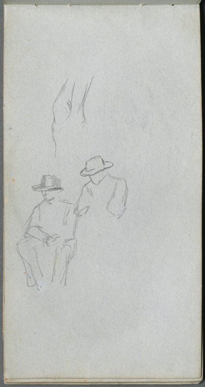 Schetsboek, pagina 32: Studie van Figuren door Jean Louis Ernest Meissonier