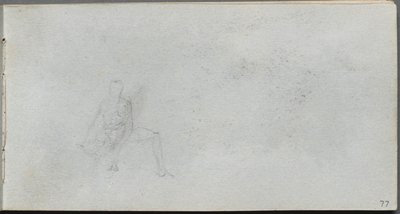 Schetsboek, pagina 77: Figuurstudie door Ernest Meissonier
