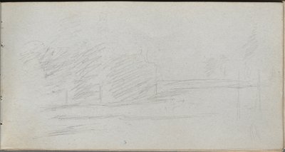 Schetsboek, pagina 78: Landschapsstudie door Jean Louis Ernest Meissonier