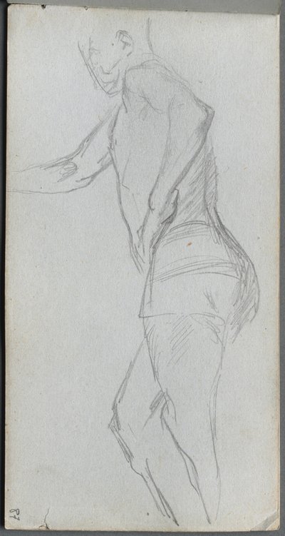 Schetsboek, pagina 87: Figurenstudie door Ernest Meissonier
