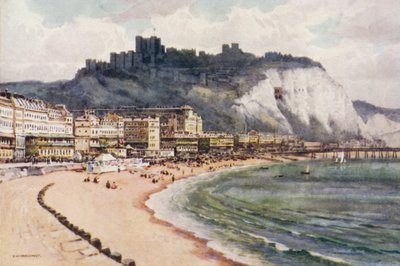 Dover Castle en Marine Parade door Ernest William Haslehust