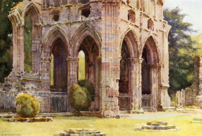 Dryburgh Abdij: Het Graf van Sir Walter Scott door Ernest William Haslehust