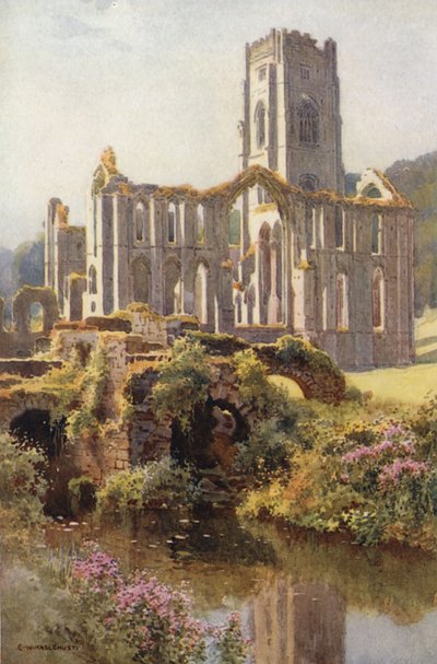 Fountains Abdij door Ernest William Haslehust