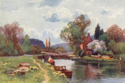 Rivier de Theems: Hurley Lock door Ernest William Haslehust