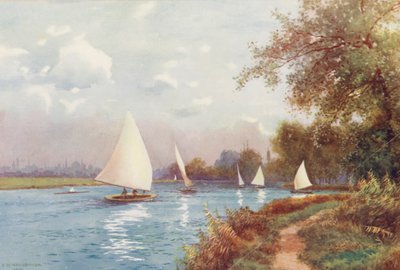 Rivier de Theems: Kennington Reach, Oxford door Ernest William Haslehust