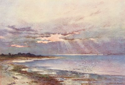 Rivier de Theems: Kijkend naar het zuiden naar de Nore door Ernest William Haslehust