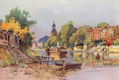 Rivier de Theems: Sunbury door Ernest William Haslehust