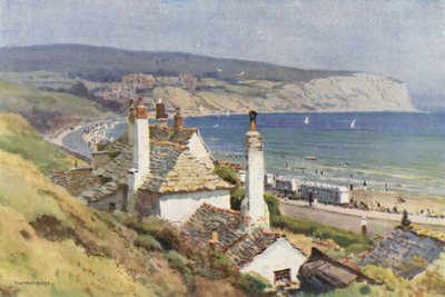 De Mooie Bocht van Swanage Baai door Ernest William Haslehust