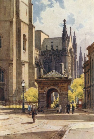 Het Oude Puttenhuis en Parochiekerk, Leamington door Ernest William Haslehust
