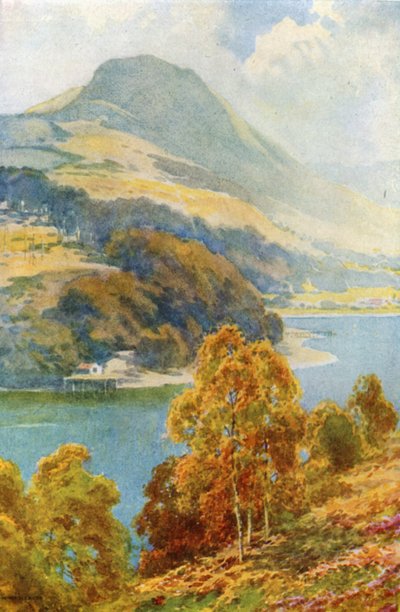 De zeestraten van Balmaha vanaf Inch Cailleach door Ernest William Haslehust