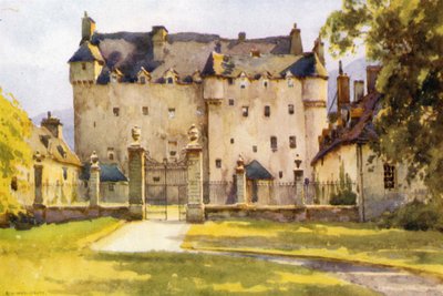 Traquair (kleur litho) door Ernest William Haslehust