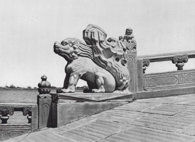 Peking, Wan shou shan, Chihli, Einde van brug in het Zomerpaleis door Ernst Boerschmann