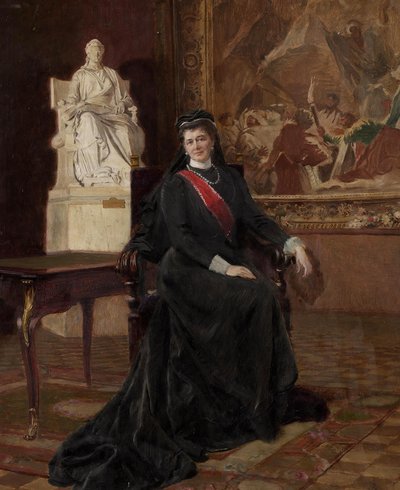 Groothertogin Maria Pavlovna van Rusland als weduwe door Ernst Friedrich von Liphart