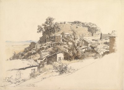 Romeins landschap bij Rocca di Papa, 1866 door Ernst Furchtegott Mohn