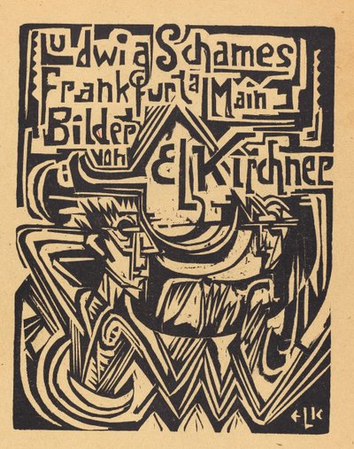 Ludwig Schames Frankfurt am Main, schilderijen van E.L. Kirchner, 1919 door Ernst Ludwig Kirchner