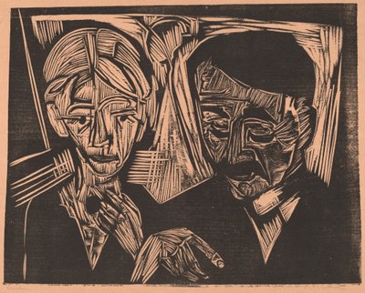 Het Getrouwde Paar Müller, 1919 door Ernst Ludwig Kirchner