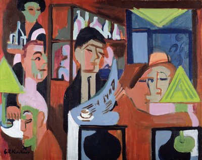 Een café in Davos door Ernst Ludwig Kirchner