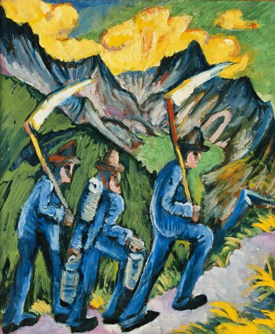 Alpleben, Drieluik door Ernst Ludwig Kirchner