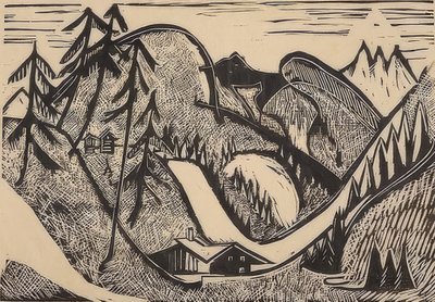 Berglandschap bij Glarus door Ernst Ludwig Kirchner