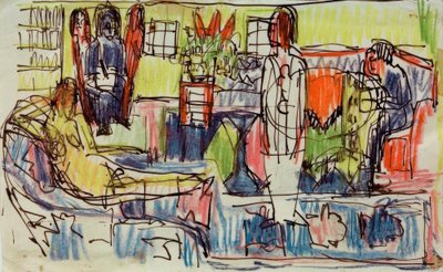 Moderne bohemien door Ernst Ludwig Kirchner