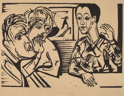 Gesprek door Ernst Ludwig Kirchner