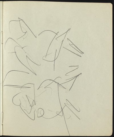 Dansers en Uitvoerders (Pagina uit een Schetsboek) door Ernst Ludwig Kirchner