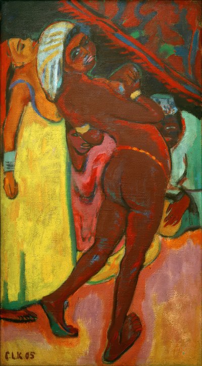 De zwarte danseres door Ernst Ludwig Kirchner