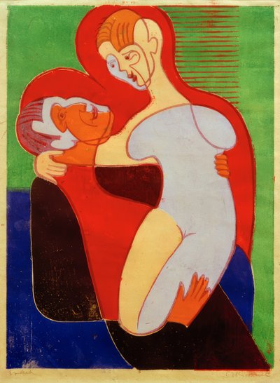 Liebespaar (Die Hembusse) door Ernst Ludwig Kirchner