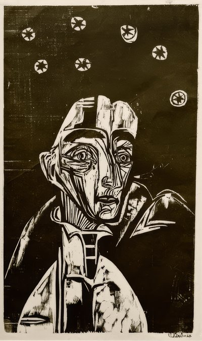 Vrouw in de nacht door Ernst Ludwig Kirchner