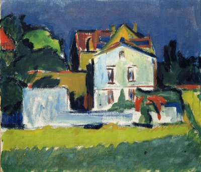 Huis in een landschap door Ernst Ludwig Kirchner