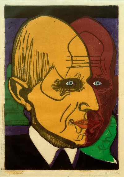 Hoofd Dr. Frédéric Bauer door Ernst Ludwig Kirchner