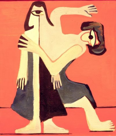 Maskerdans door Ernst Ludwig Kirchner