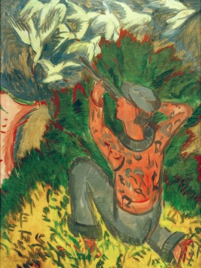 Meeuwenjager in het bos door Ernst Ludwig Kirchner