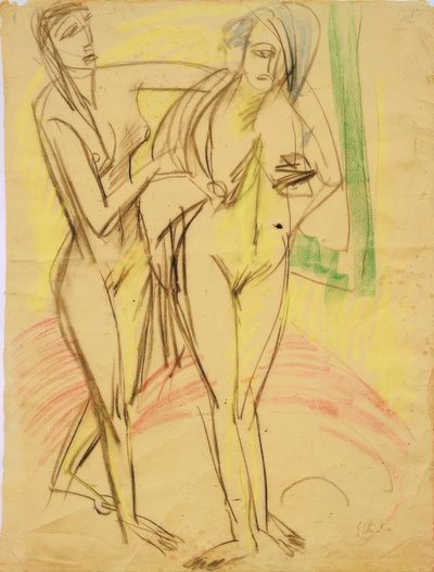 Na het bad door Ernst Ludwig Kirchner
